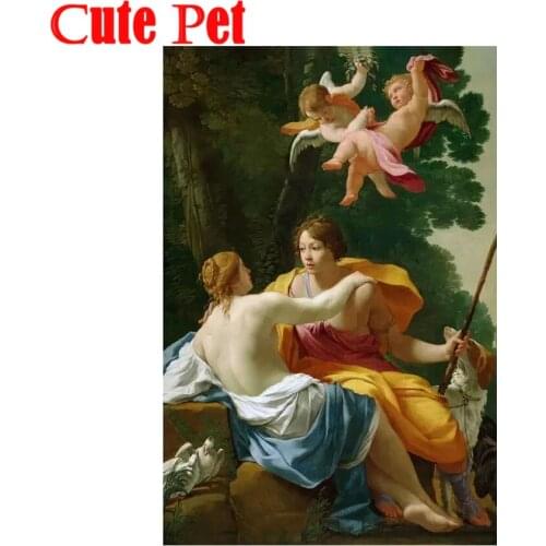 DIY Diamond Painting Cupid and psyche 5D Mosaic Home Decor Cross Stitch Diamond full Round square Diamond Painting