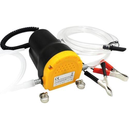 12/24V 60W Zinc Alloy Car Electric Submersible Pump Fluid Oil Drain Extractor for RV Boat Truck + Tubes Truck Rv Boat Plumbing