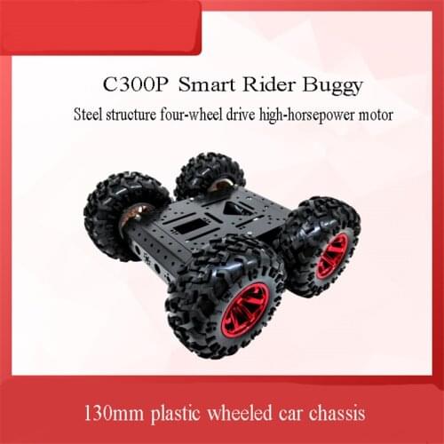 C300p 130mm Plastic Wheel 4wd Mobile Robot Intelligent Four-Wheel Wheel Robot Car Chassis