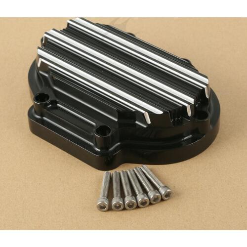 Black Transmission Cable Clutch Cover For Harley Davidson Dyna Softail Twin Cam Electra Glide 2004-2017 2016