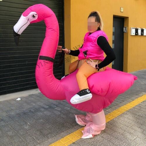 Hot Sale Flamingo Inflatable Costumes Purim Alien Costume For Kids Adult Men Women Dress Inflatable Costume Party Carnival Wear