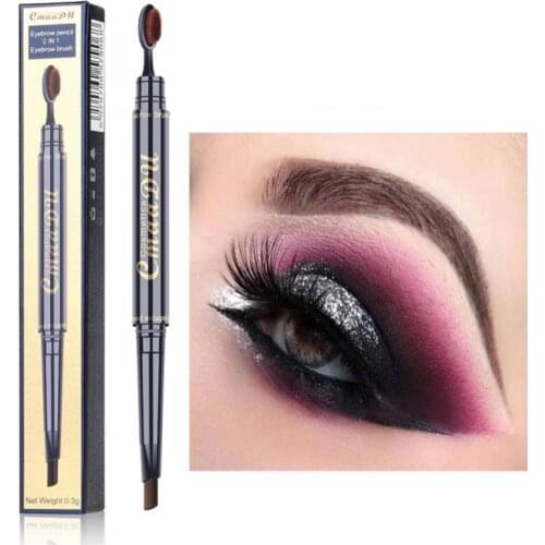 Double-head Eyebrow Pencil With Brush Waterproof Long-lasting Easy Drawing Not Fading Create Wild Thin Eyebrows Cosmetic TSLM2
