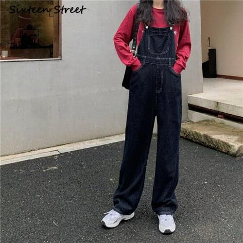 Jumpsuits Women Loose Solid Simple Ankle-length Streetwear Korean Style Chic Womens Trendy Casual Ulzzang Spring Autumn Overall