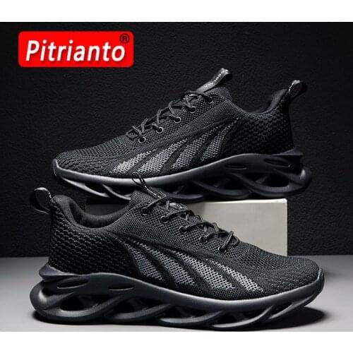 Summer Sneakers Fashion Men Casual Shoes Mens Summer Shoes Mesh Shoes Trend Black Sneakers Breathable Mens Sports Shoes