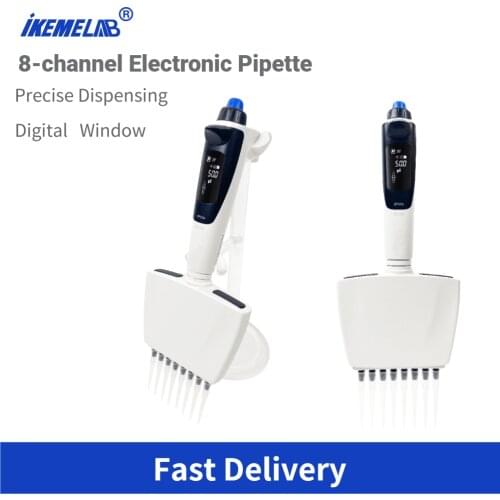 Multifunctional 8-channel Electronic Pipette Motor Driven Digital Control Laboratory Equipment Pipette