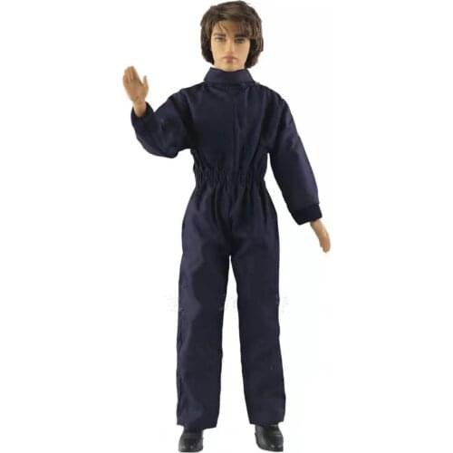 1:6 Fashion Blue Jumpsuit for Ken Doll Clothes Outfits 11.5" Dollhouse DIY Accessories for Barbie Boyfriend Prince Ken Male Toys