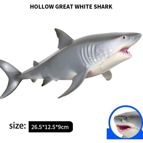 Sea Life Animals Great White Shark Model Pvc Figurines Simulation Models Toys