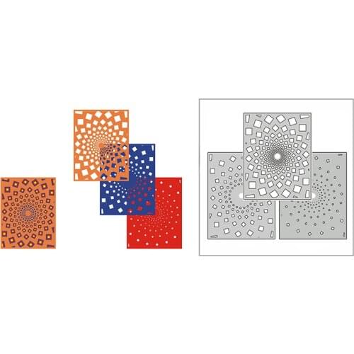 New 2021 Layering Diamonds Circle Chain Plate Metal Cutting Dies for Scrapbooking and Card Making Decor Embossing Craft No Stamp