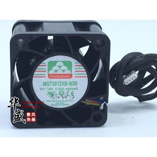New 12V 0.50A MGT3812XB-W28 3828 3cm double ball gale volume cooling fan