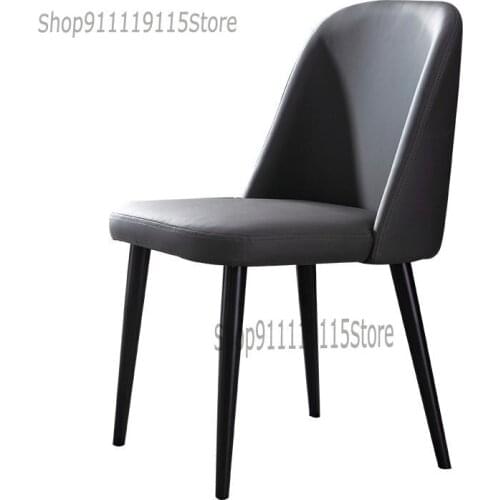 Dining Chair Family Modern Simple Luxury Restaurant Leather Back Chair Hotel Chair Makeup Chair Nordic Leisure Stool