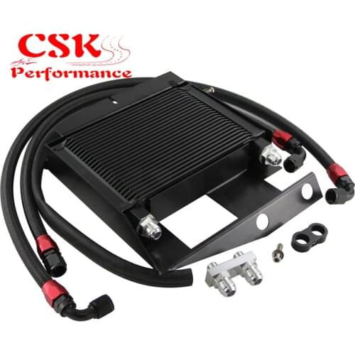 25 ROW BOLT ON OIL COOLER KIT UPGRADE Fit FOR B M W 3 SERIES 335I E90 E92 N54 BLACK