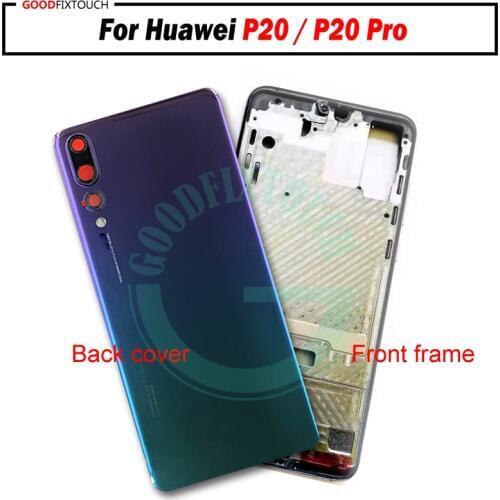 Original For huawei P20 P20Pro Front Bezel Frame Faceplate Housing Case with back cover For P20 Pro Replacement