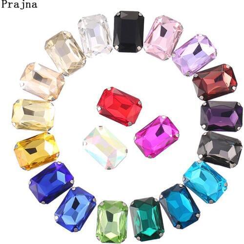 Prajna Claw Sew On Rhinestone Diy Strass Dress Glass Stones For Wedding Dress Rectangle Glitter Crystal Shoes Jewelry Decor F