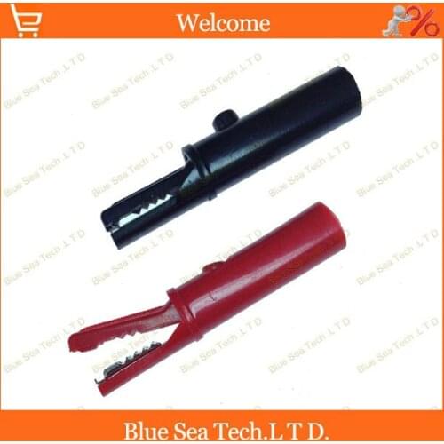 DIY 51mm Alligator Clip with 4mm banana socket,Brass nickel plated+ABS Alligator Cable Clip,30VAC-60VDC MAX.19A Free Shipping