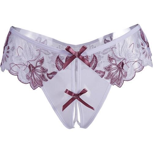 Sexy Women Transparent Panties Open Crotch Panty G-string Plus Size print Lace hot erotic Underwear Panties Seamless Bandage Sex