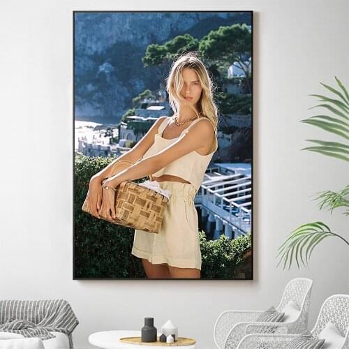 Silk Cloth Wall Poster Lea Mohr Sexy Model Star Art Home Decoration Gift