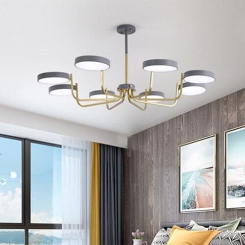 Modern minimalist LED chandelier bedroom childrens room lamp dining room lamp villa luxury chandelier