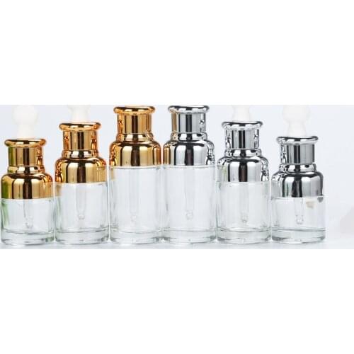 50PCS 20ml 30ml 50ml Glass Dropper Bottle Essential Oil Bottle glass Vial Cosmetic Essence Serum Packaging Container F1577