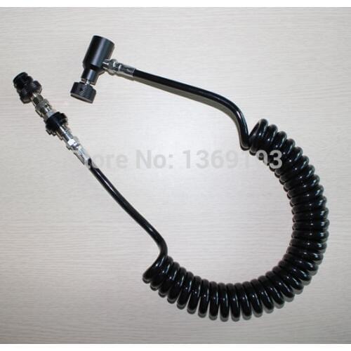 AIRSOFT Coil Remote Hose Thick line 3.5 WITH Slide Check WITH QUICK DISCONNECT paintball New
