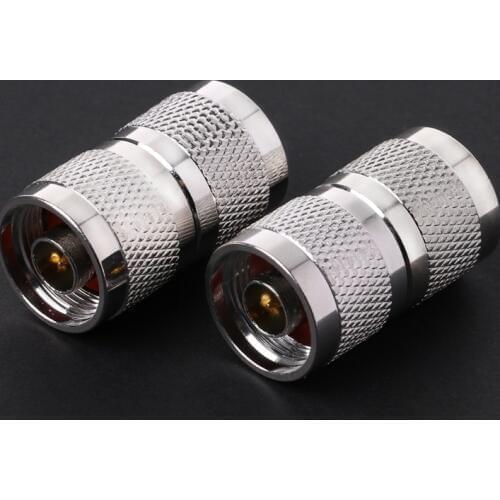 2 Pcs / Set RF N Plug Male to N Plug Male N-JJ Coaxial Connector Antenna Cable Adapter