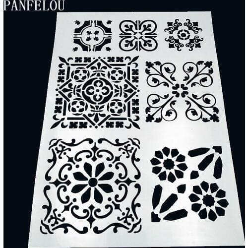 29.5*21cm indow decoration scrapbook stencils spray plastic mold shield DIY cake hollow Embellishment printing lace ruler