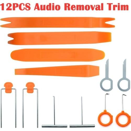 4/12pcs Portable Auto Car Radio Panel Door Clip Panel Trim Dash Audio Removal Installer Pry Kit Repair Tool Pry Tool Hand Tools