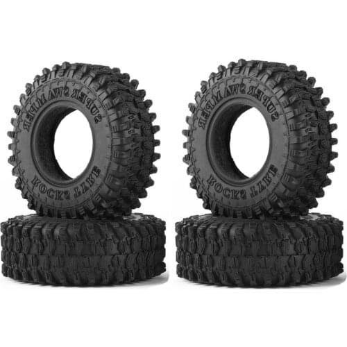 4PCS 52*18mm 1.0" Soft Rubber All Terrain Wheel Tires for 1/24 RC Crawler Car Axial SCX24 90081 AXI00002 Deadbolt