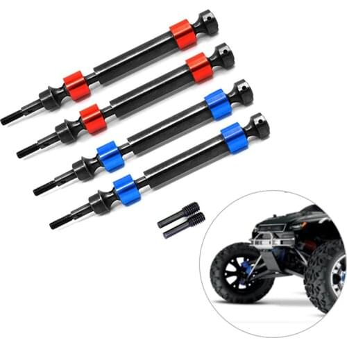 5451X 2Pcs Hard Steel Splined CVD Swing Driveshaft Axles For Traxxas 1/10 E-Revo Summit Revo 3.3 E-MAXX T-MAXX
