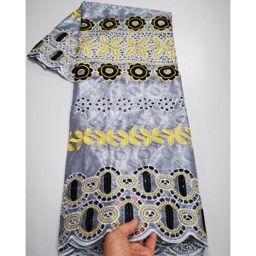 5yards African Bazin Riche Lace Fabric New Design Embroidered High Quality French Lace With Stones Guinea Brocade Fabri