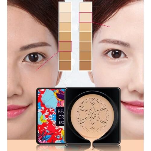 BB Air Cushion Foundation Mushroom Head CC Cream Lightweight Concealer Whitening Makeup Cosmetic Waterproof Brighten Face Base