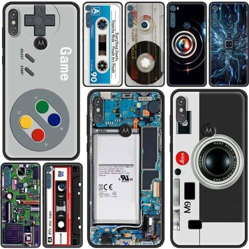 Case for Motorola Moto G9 Play One Fusion Plus G8 Power Lite Soft Funda Hype G Stylus E6s E7 Phone Cover Retro Camera Cassette