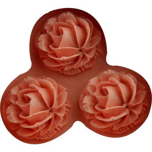 Flowers Silicone Mold 3D Rose Form Template For Soap, Candy, Chocolate, Ice, cake decorating tools F0642