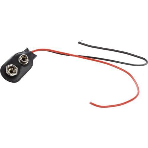 10pcs PP3 MN1604 9V 9 Battery Holder Clip Snap On Connector Cable Lead Black