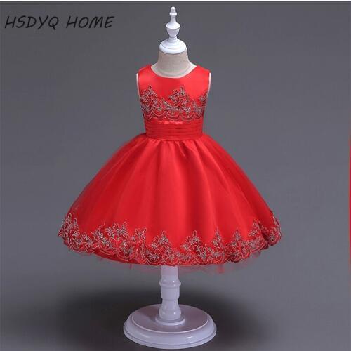 Cheap 5 colors Flower Girl Dresses cheap Kids Dress Beautiful New Arrival Children gown real photo