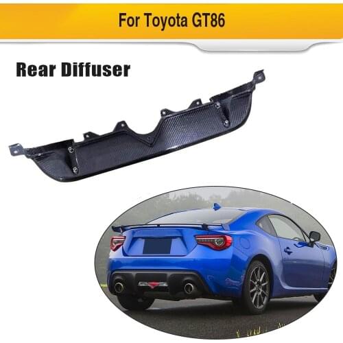 Carbon Fiber Car Rear Bumper Diffuser Lip Spoiler For Toyota GT86 FT86 2013-2015 For Subaru 2013-2019 Car Sticker Spoiler