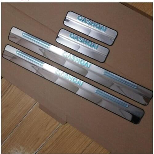 For Nissan QASHQAI 2007 to 2013 Car-covers stainless steel External Scuff Plate/Door Sill fit Car styling Car styling