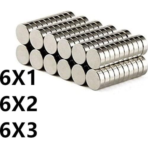 Hot Sale 20 50 100PCS/batch 6x1 6x2 6x3mm Magnet Hot Small Round Magnet Strong Magnet Rare Earth Neodymium Magnet