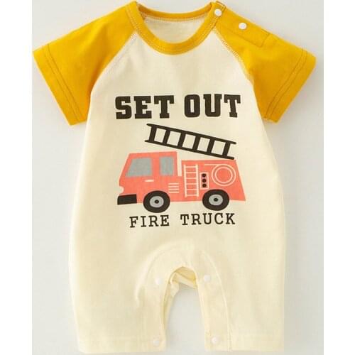 Newborn Clothes 0-3 Months Cotton Cartoon Dinosaur Unisex Baby Girl Boy Rompers Infant Summer Jumpsuit