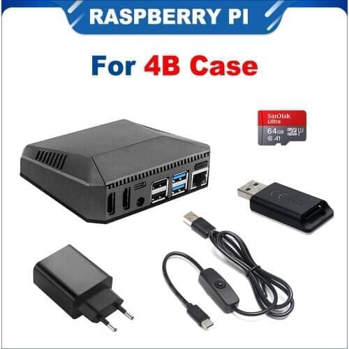 ITINIT R17 Raspberry Pi 4 Aluminum Case Kits Argon ONE Pi 4 V2 Case Metal Shell Power Switch for Raspberry Pi 4 Model B