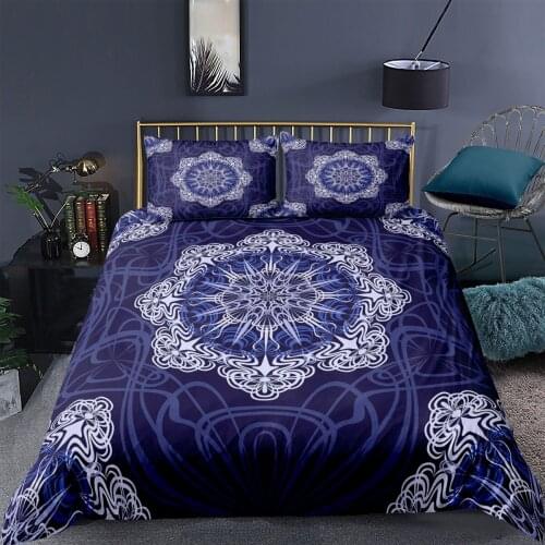 Purple Mandala Bedding Set Fashion Modern 3d Duvet Cover Set Comforter Bed Linen Twin Queen King Single Size Dropshipping Adult