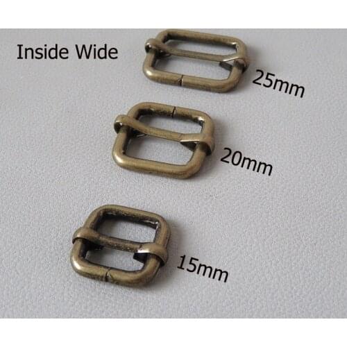 Metal Slides Tri-glides Adjusters Roller Pin Buckles Webbing Straps Slider for Bags Backpack Garment Leather Clasp Accessories