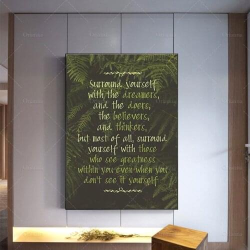 Surround Yourself With Dreamers And Doers And The Believers And Thinkers Canvas Wall Art,Office Motivational Decor,Poster Prints
