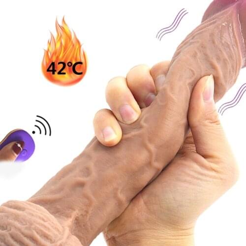 Realistic Penis Wireless Vibrator Dildo Vagina Thrust Sex Toy 360 Rotating Vibrating Massager Female Orgasm Supplies USB Charge