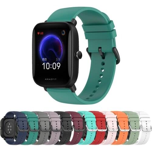 For Huami Amazfit GTS 2 Bip Lite GTR 42mm Strap Sport Bracelet Silicone Watchband 20mm Replacement Strap For Amazfit Bip U Pro
