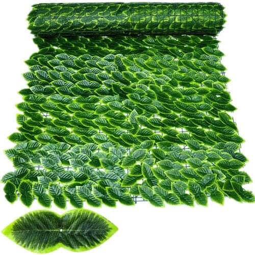 0.5x3M Artificial Green Leaf Hedge Screening Roll Green Leaf Privacy Fence Balcony UV Protection For Outdoor Garden Decoration