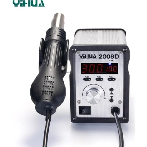 Temperature Adjustable SMD Rework Station Hot-Air Soldering Station YIHUA 2008D