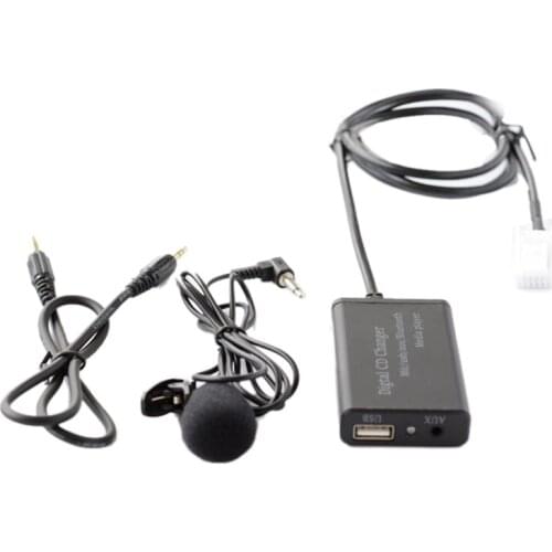 USB AUX Bluetooth Car Digital Music CD Changer Adapter for Toyota (6+6)Pin Camry Corolla RAV4 Yaris