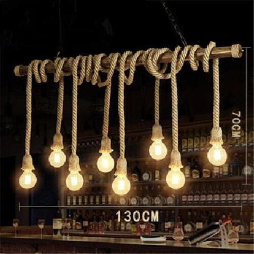 Rope Pendant Lamp Base E27 Dining Room Lamp Canteen Lamp Restaurant Llamp Coffee Shop Canteen Lamp