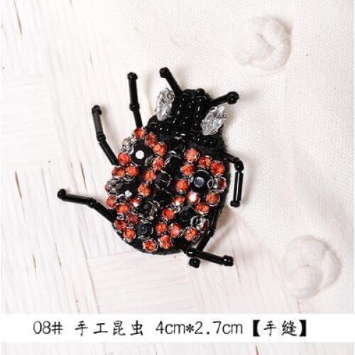 Insert handmake diamond garment accessories high quality beaded applique patches for clothing socks/shoes/sweater/bag decoration