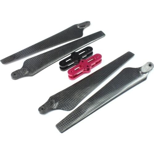 JMT Propeller Clip Aluminum Mount Adapter with 15x5.2 Carbon Fiber Propeller Prop for DJI S1000/800/900 Quad Copter Multicopter
